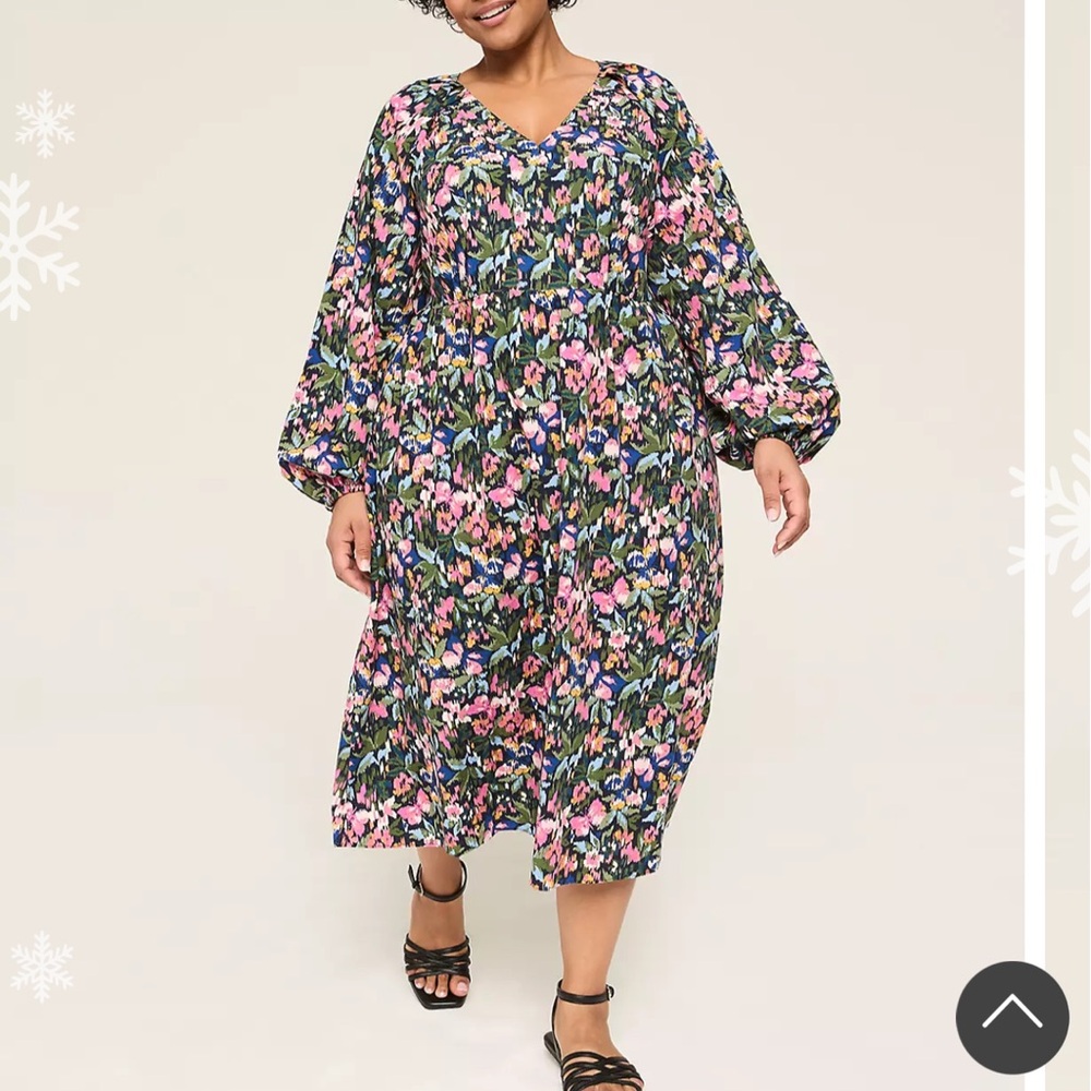 Lane Bryant Floral Maxi Dress - Pink and Blue. Size 22. NWT